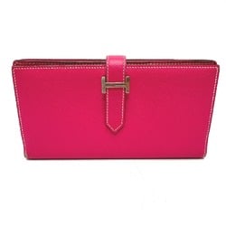 Hermes Long Wallet pink SilverHardware