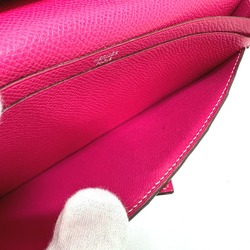 Hermes Long Wallet pink SilverHardware