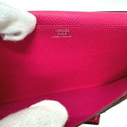 Hermes Long Wallet pink SilverHardware