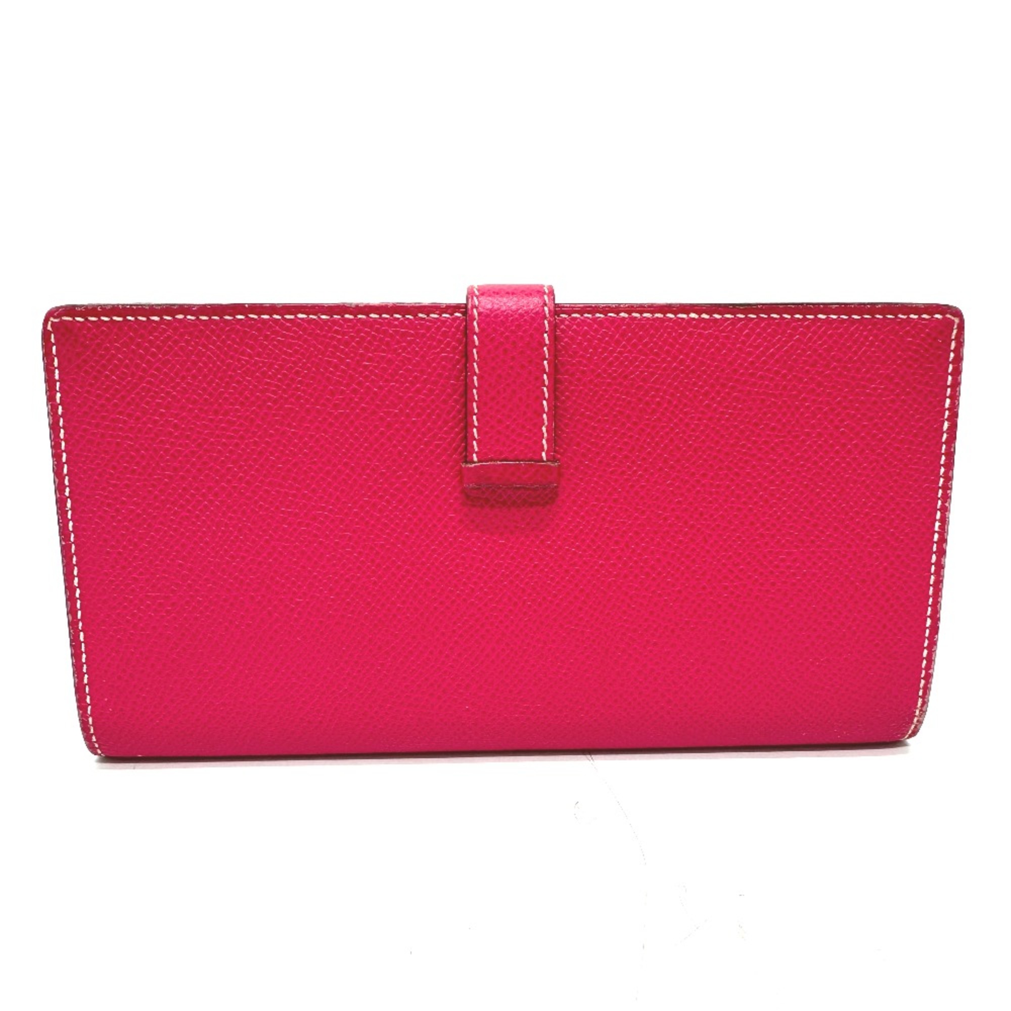 Hermes Long Wallet pink SilverHardware