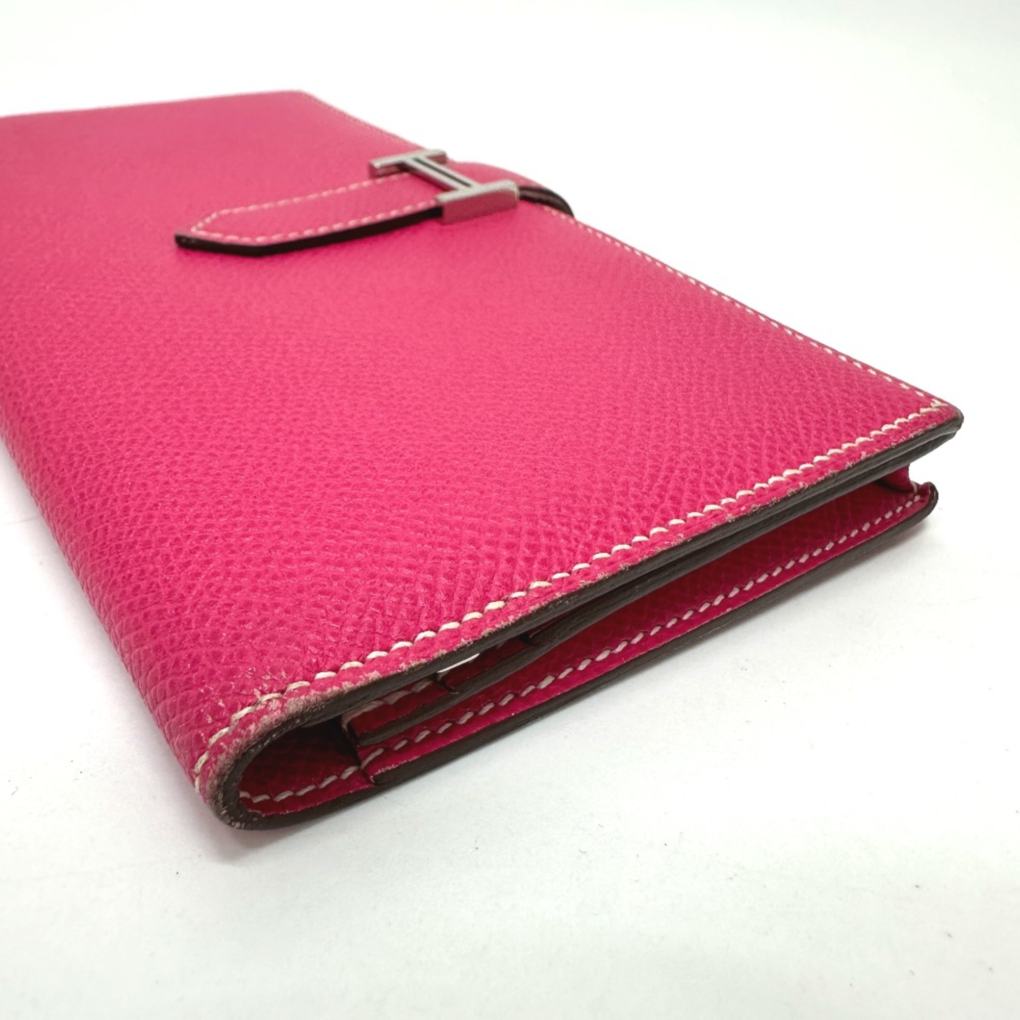 Hermes Long Wallet pink SilverHardware