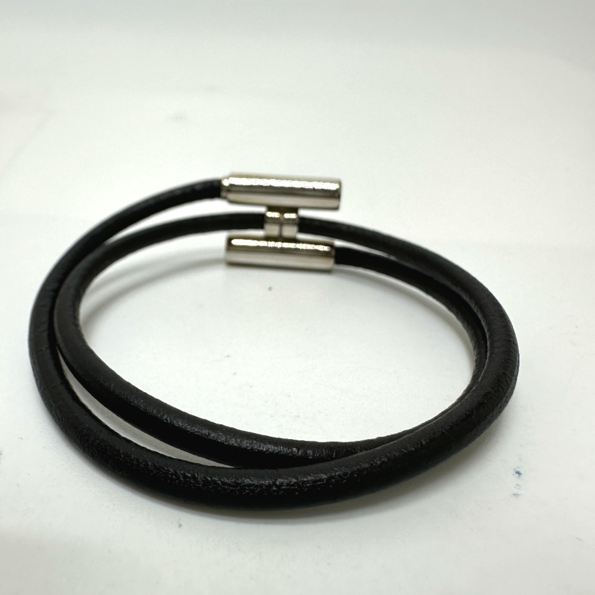 Hermes H Bracelet Black SilverHardware