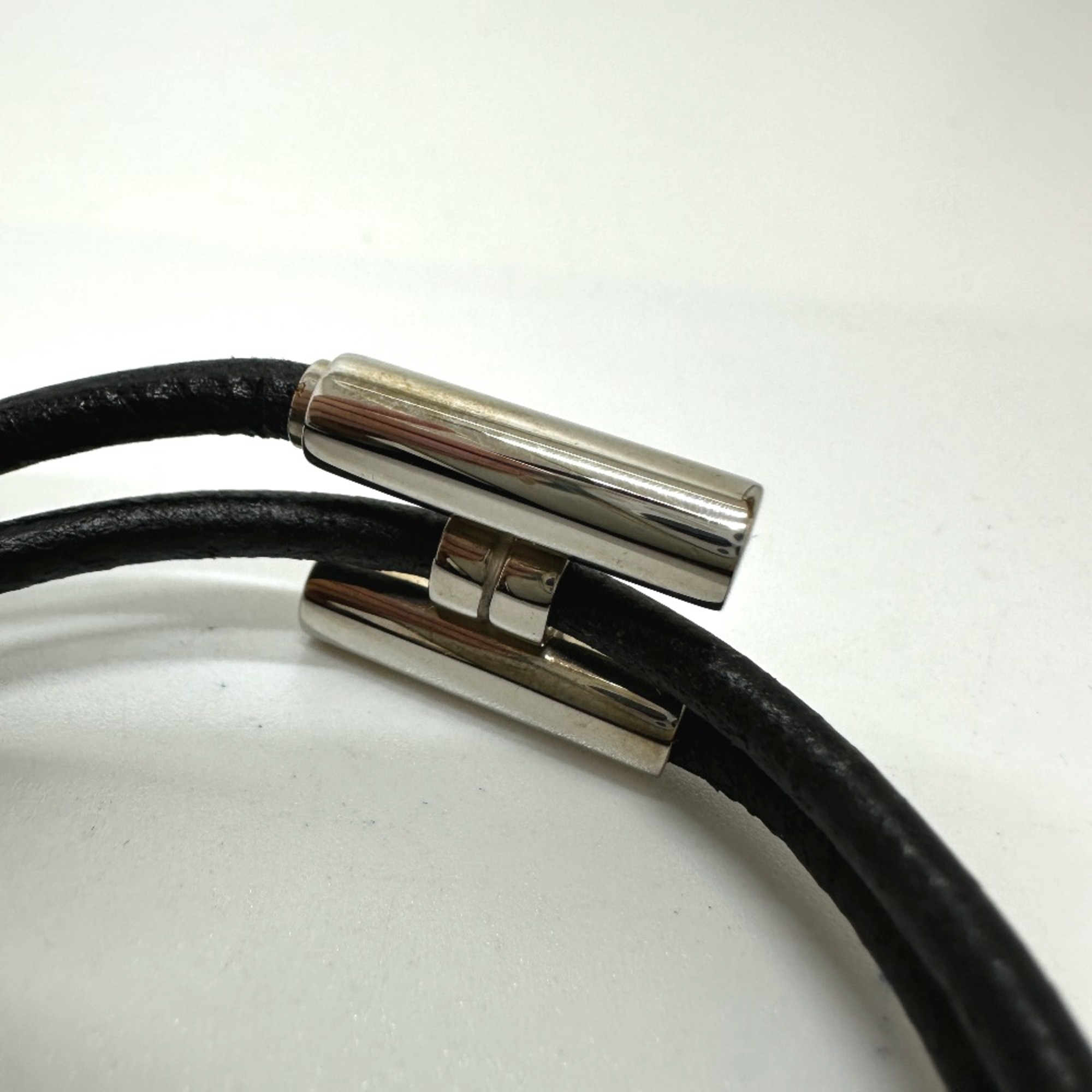 Hermes H Bracelet Black SilverHardware