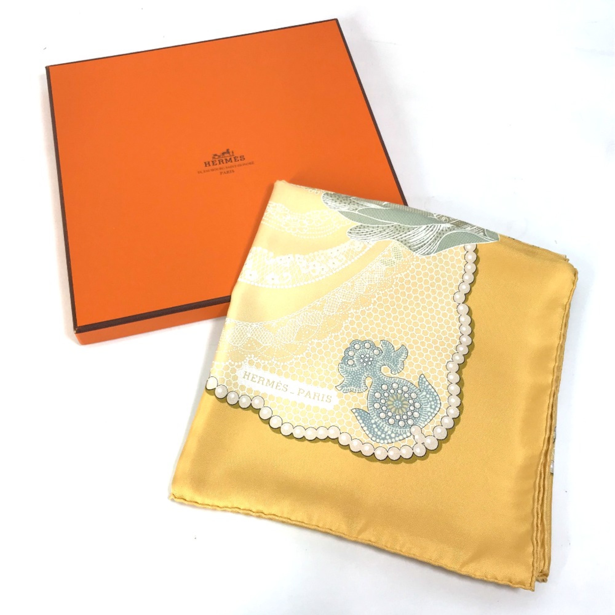 Hermes Carre90 Scarf yellow