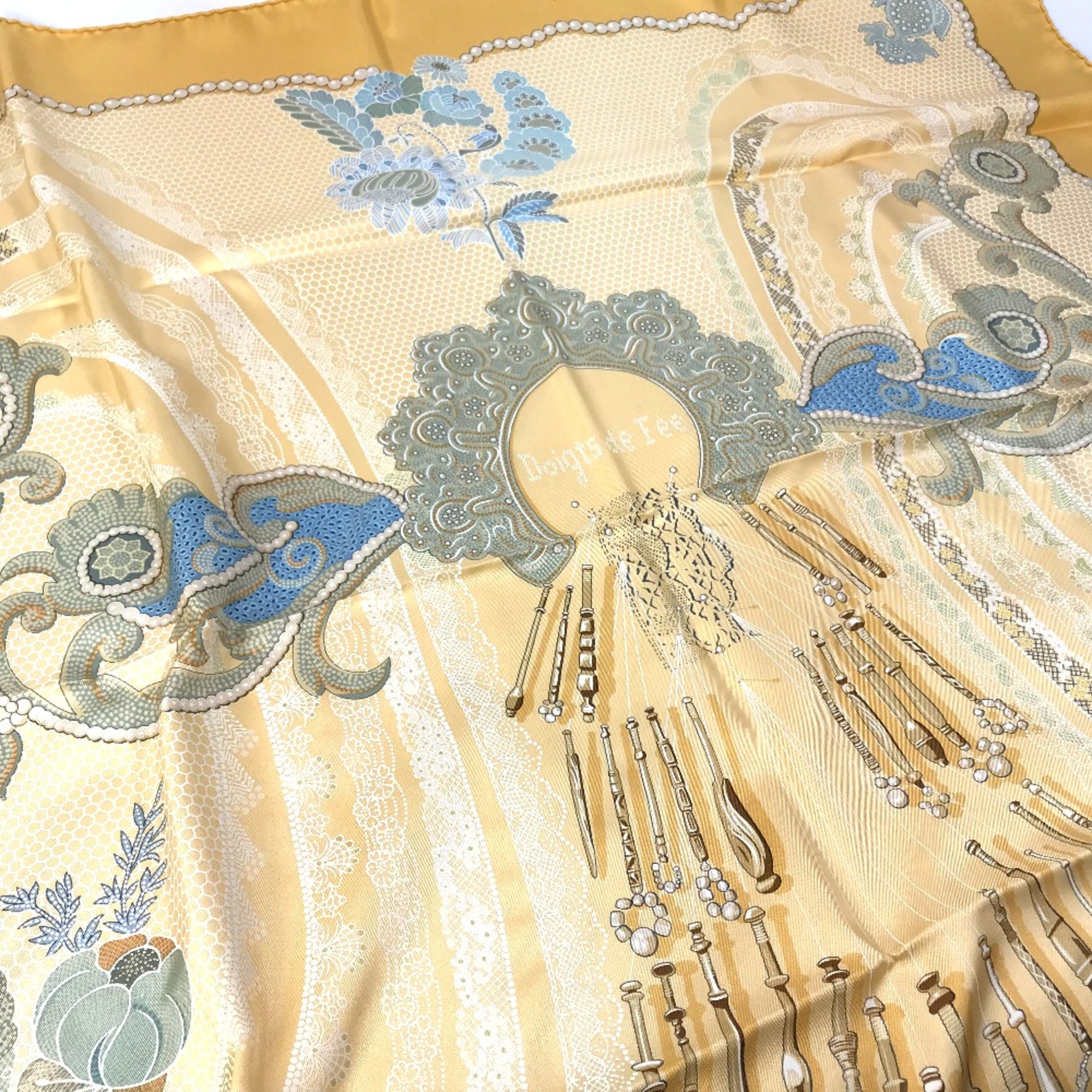 Hermes Carre90 Scarf yellow