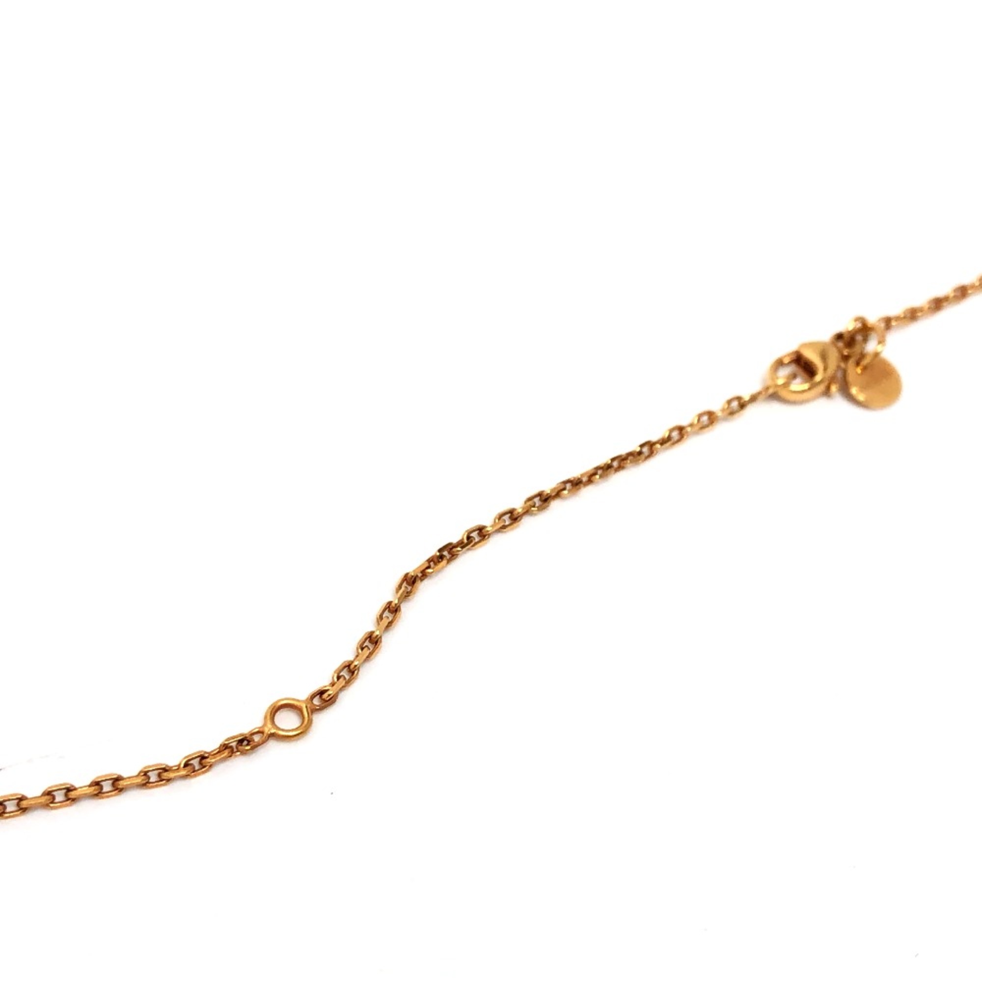 Hermes Necklace Necklace Black Pink Gold