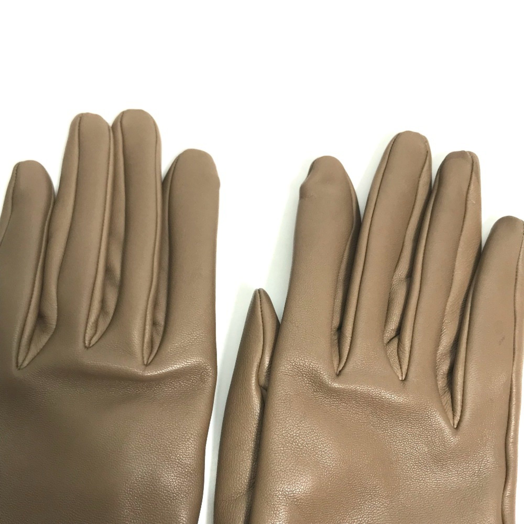 Hermes heart Glove gloves Etoupe Gray Based