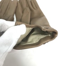 Hermes heart Glove gloves Etoupe Gray Based