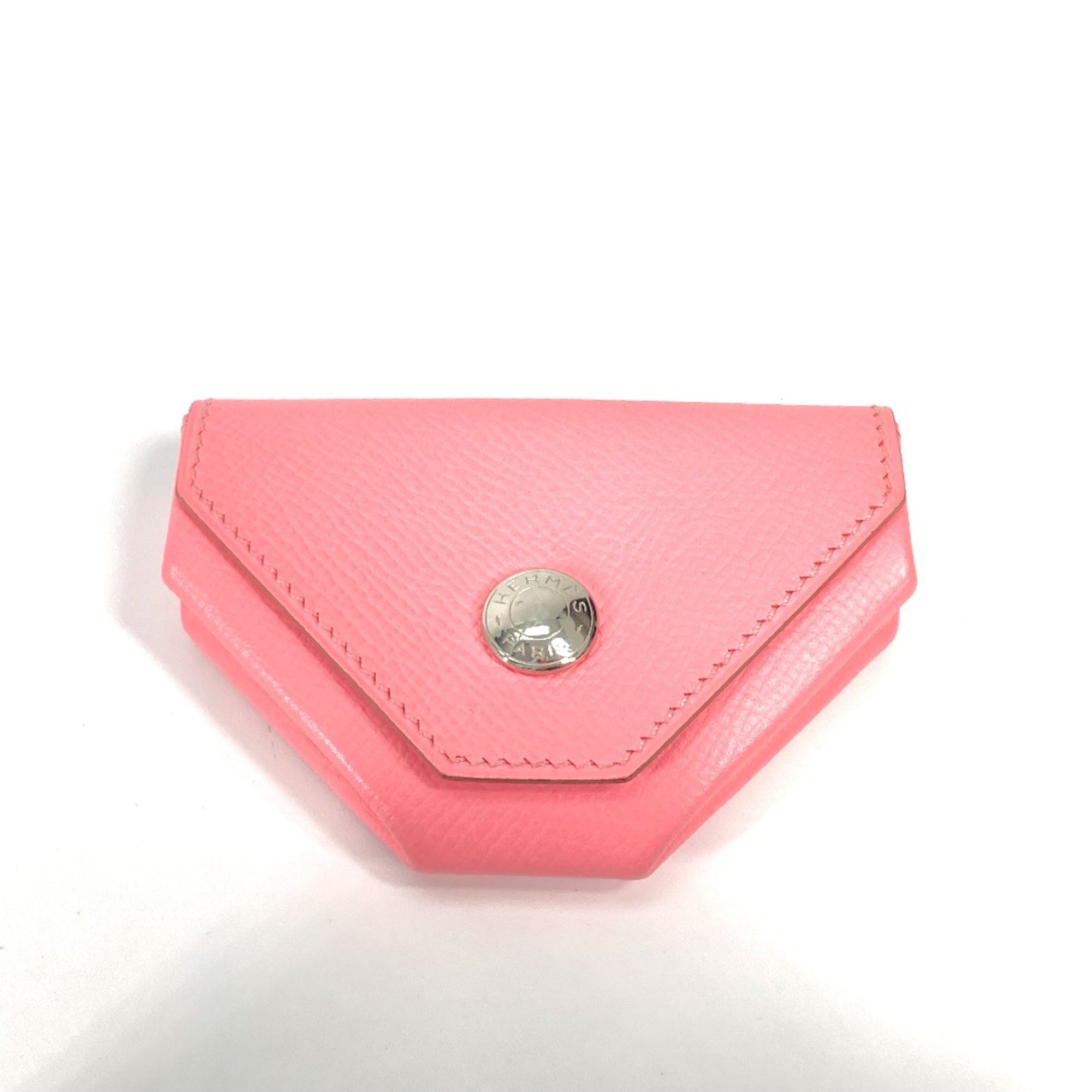 Hermes Wallet Coin Compartment coin purse Rose Confetti pink