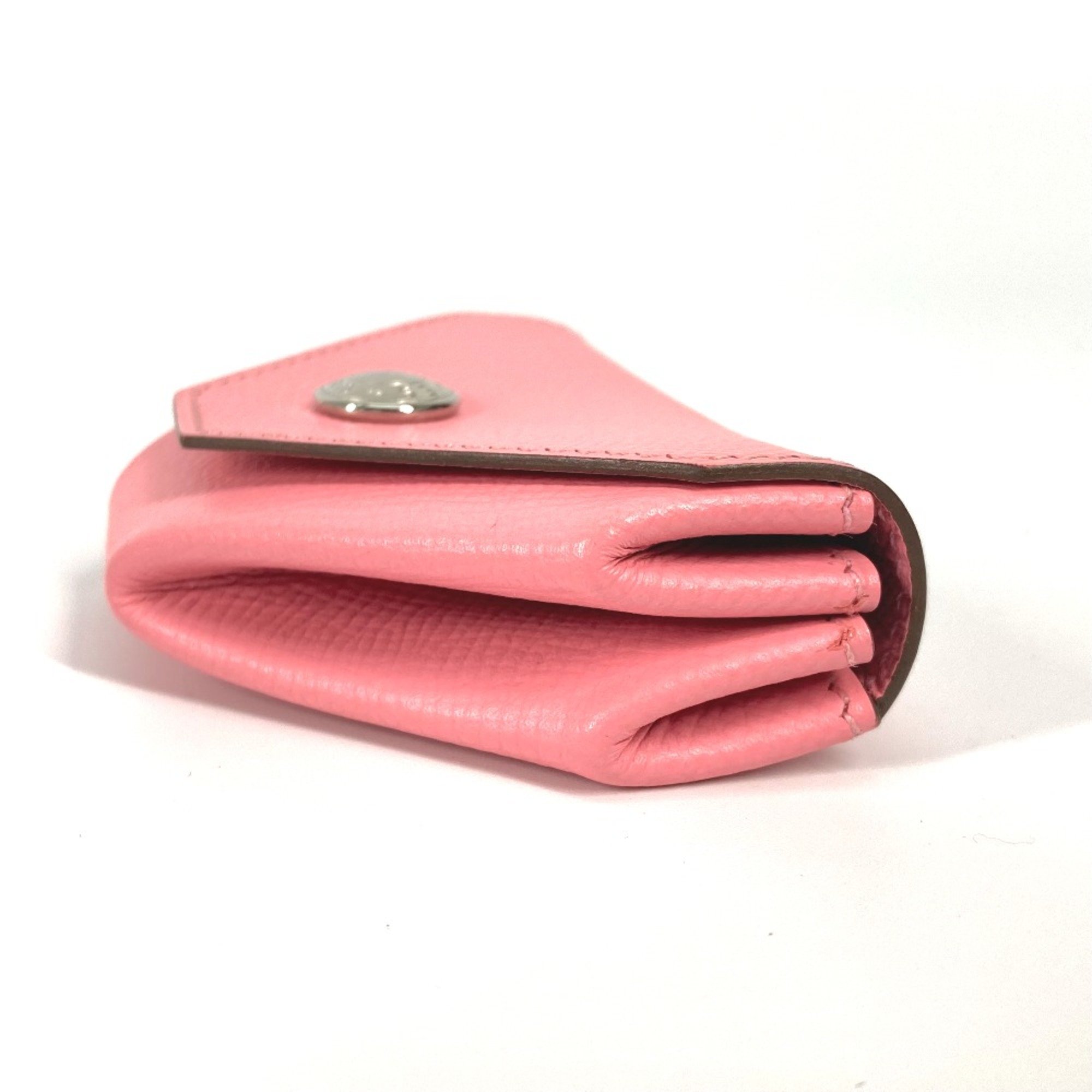 Hermes Wallet Coin Compartment coin purse Rose Confetti pink