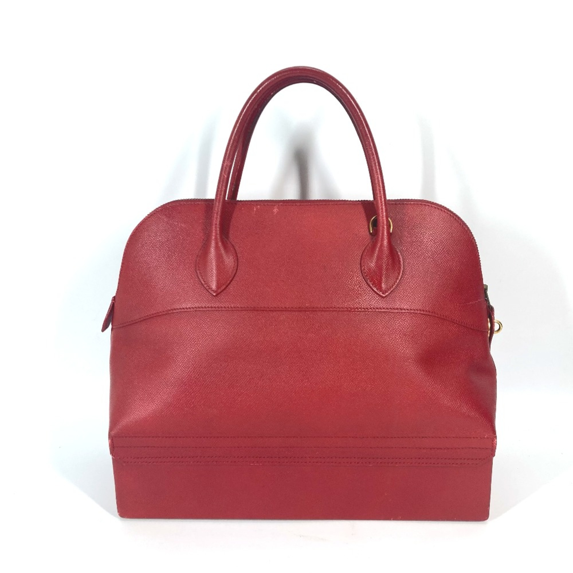 Hermes vintage Bag Box Hand Bag Red GoldHardware