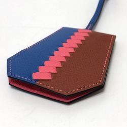 Hermes Clochette Key ring Brick x Blue Zellige x Rose Azalea blue Blue/Brown/Pink/SilverHardware