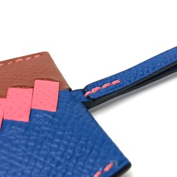 Hermes Clochette Key ring Brick x Blue Zellige x Rose Azalea blue Blue/Brown/Pink/SilverHardware