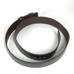 Hermes belt Black x Chocolate Black x Dark Brown SilverHardware