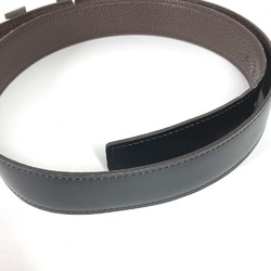 Hermes belt Black x Chocolate Black x Dark Brown SilverHardware