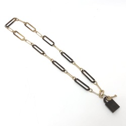 Hermes Accessories Necklace Brown GoldHardware