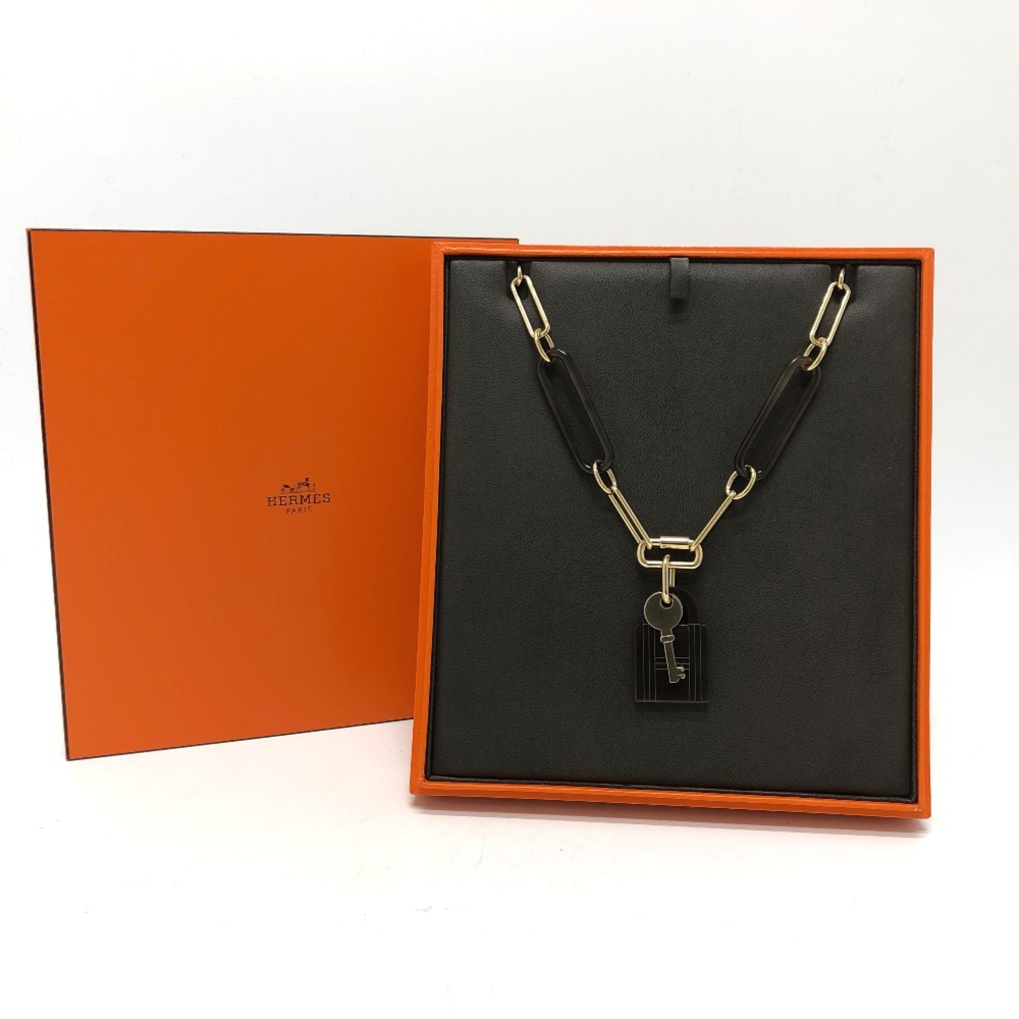 Hermes Accessories Necklace Brown GoldHardware