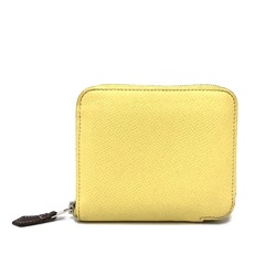 Hermes Silk-In Folded wallet Jaune Poussin (estimated) Multicolore/SilverHardware