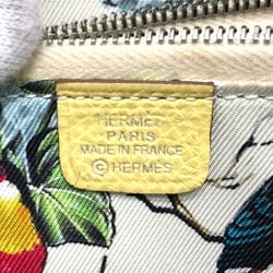 Hermes Silk-In Folded wallet Jaune Poussin (estimated) Multicolore/SilverHardware