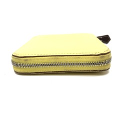 Hermes Silk-In Folded wallet Jaune Poussin (estimated) Multicolore/SilverHardware