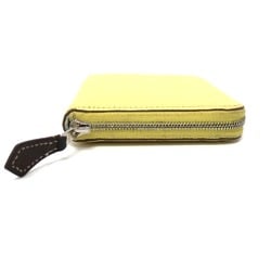 Hermes Silk-In Folded wallet Jaune Poussin (estimated) Multicolore/SilverHardware