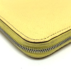 Hermes Silk-In Folded wallet Jaune Poussin (estimated) Multicolore/SilverHardware