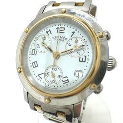 Hermes CL1.320 Quartz date Wristwatch Silver