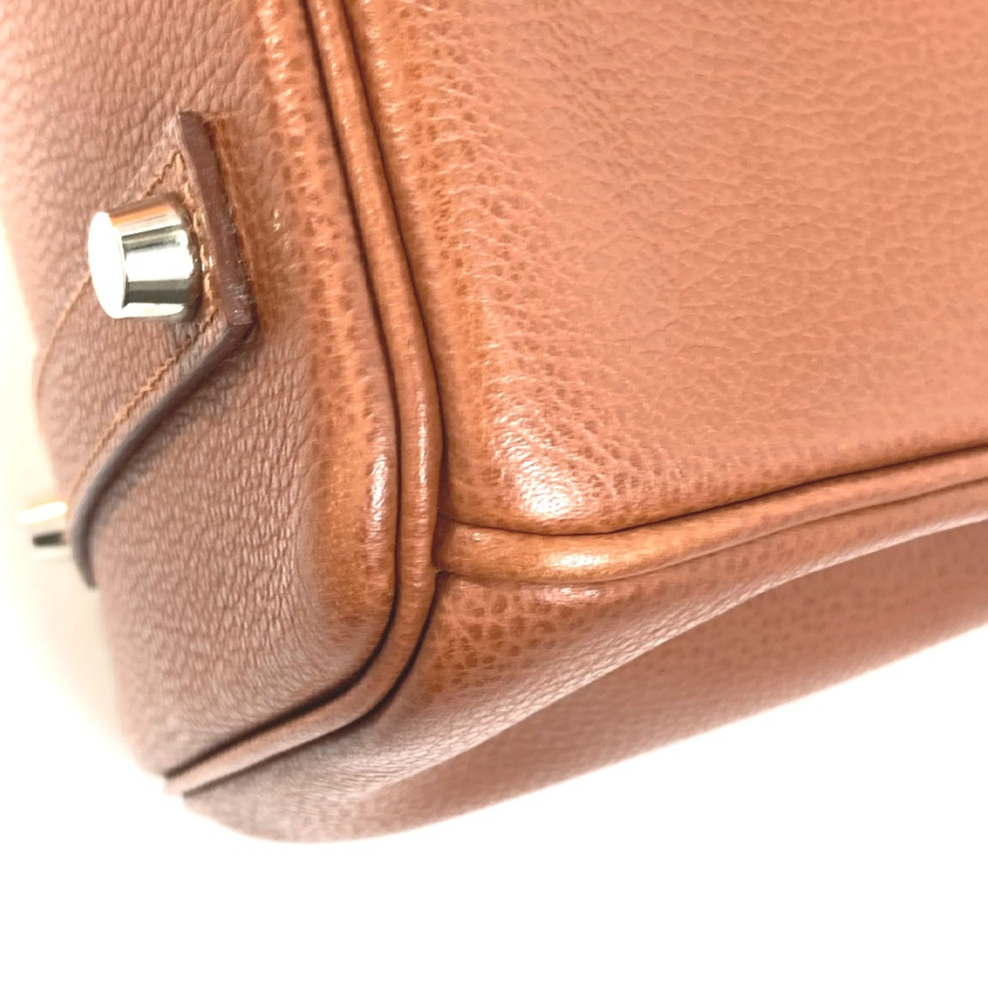 Hermes Turn lock Bag SV Hardware Hand Bag Noisette Brown SilverHardware