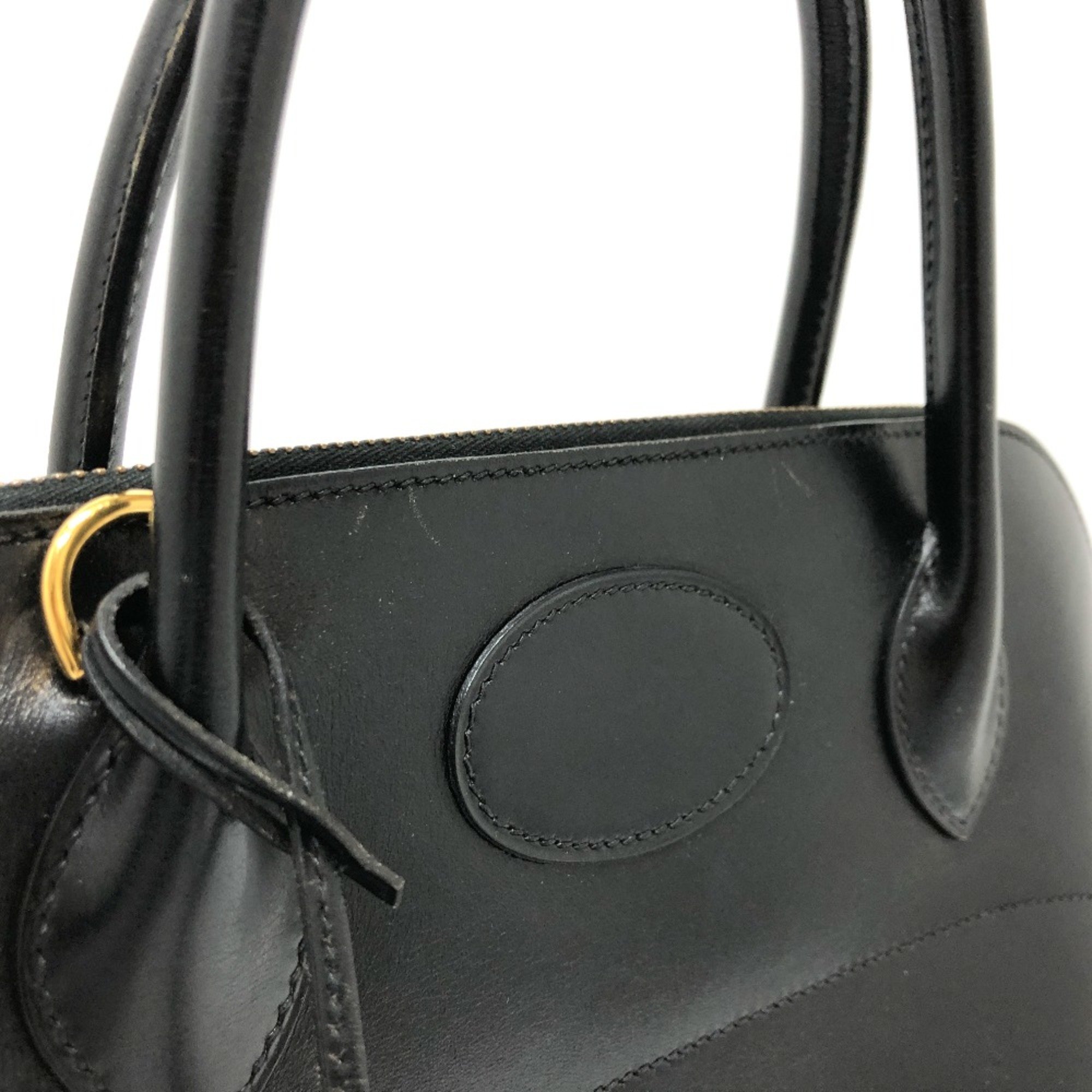 Hermes 2WAY Bag Shoulder Bag Hand Bag Black GoldHardware