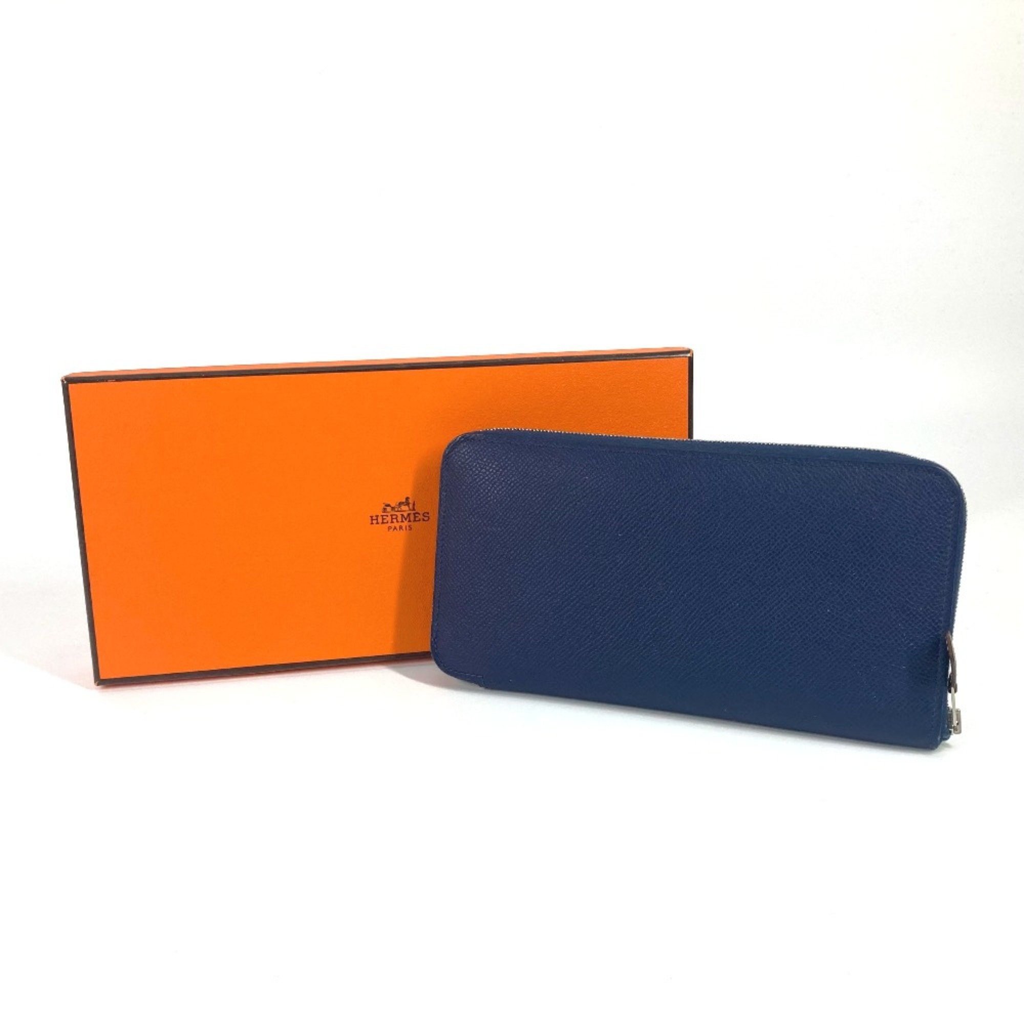 Hermes Long wallet Zip Around Long Wallet Navy