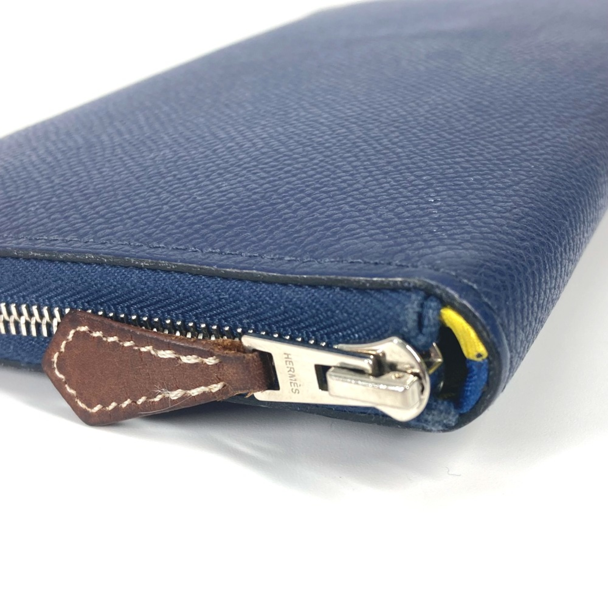 Hermes Long wallet Zip Around Long Wallet Navy