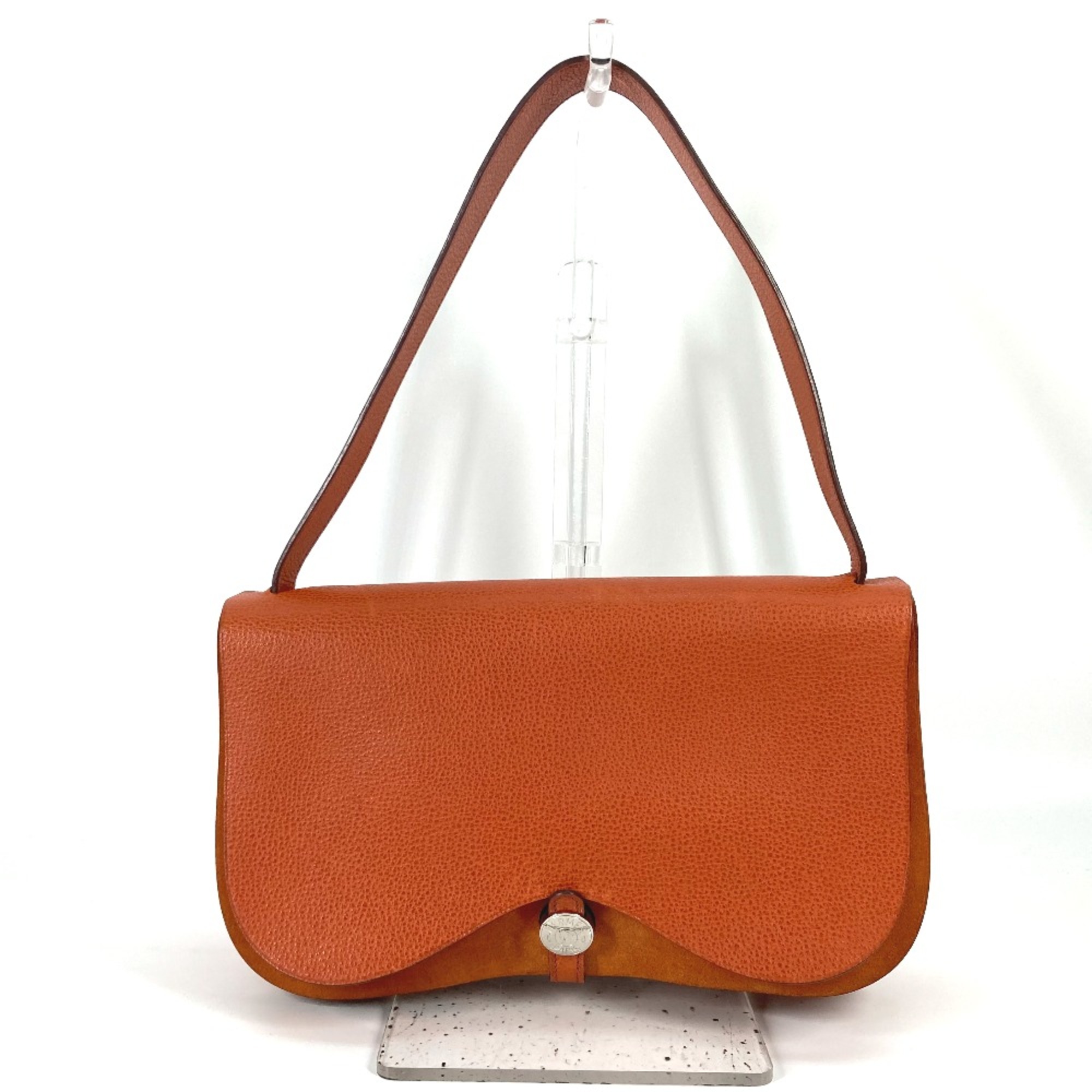 Hermes Shoulder Shoulder Bag Orange SilverHardware