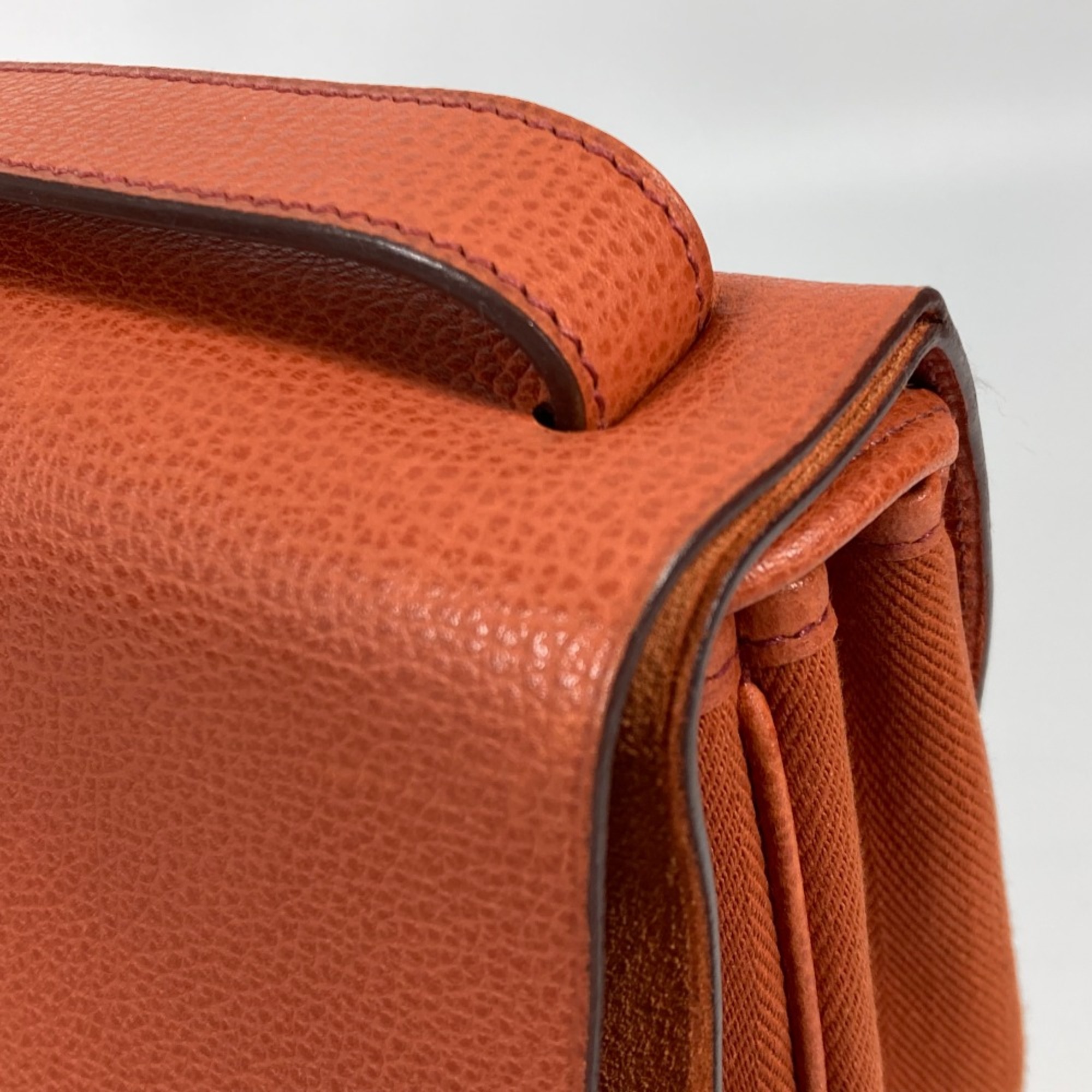 Hermes Shoulder Shoulder Bag Orange SilverHardware