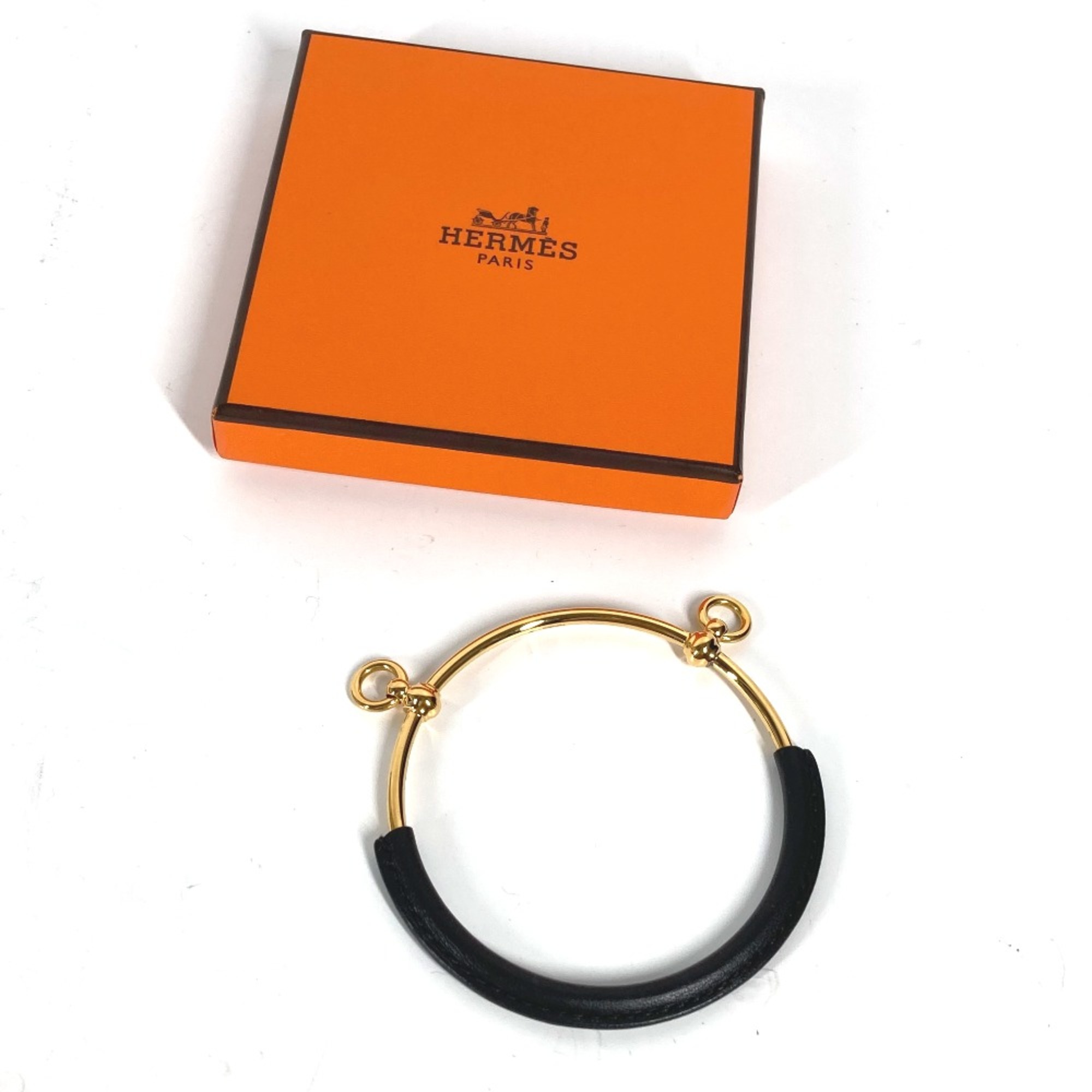 Hermes Bracelet accessories Bangle Black GoldHardware