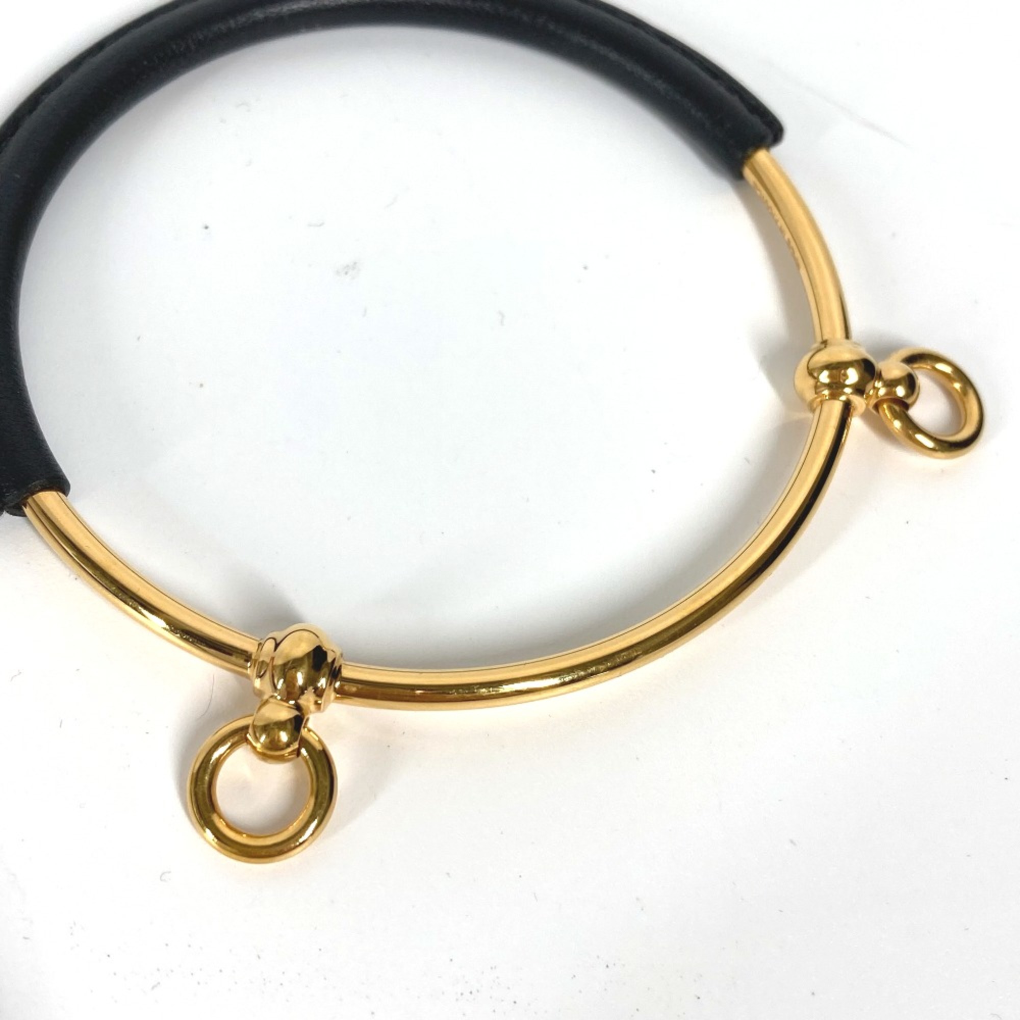 Hermes Bracelet accessories Bangle Black GoldHardware