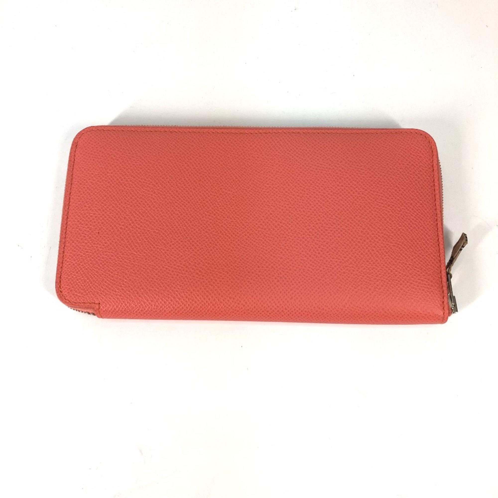 Hermes Azap Long Long wallet Zip Around Long Wallet Flamingo Pink Based