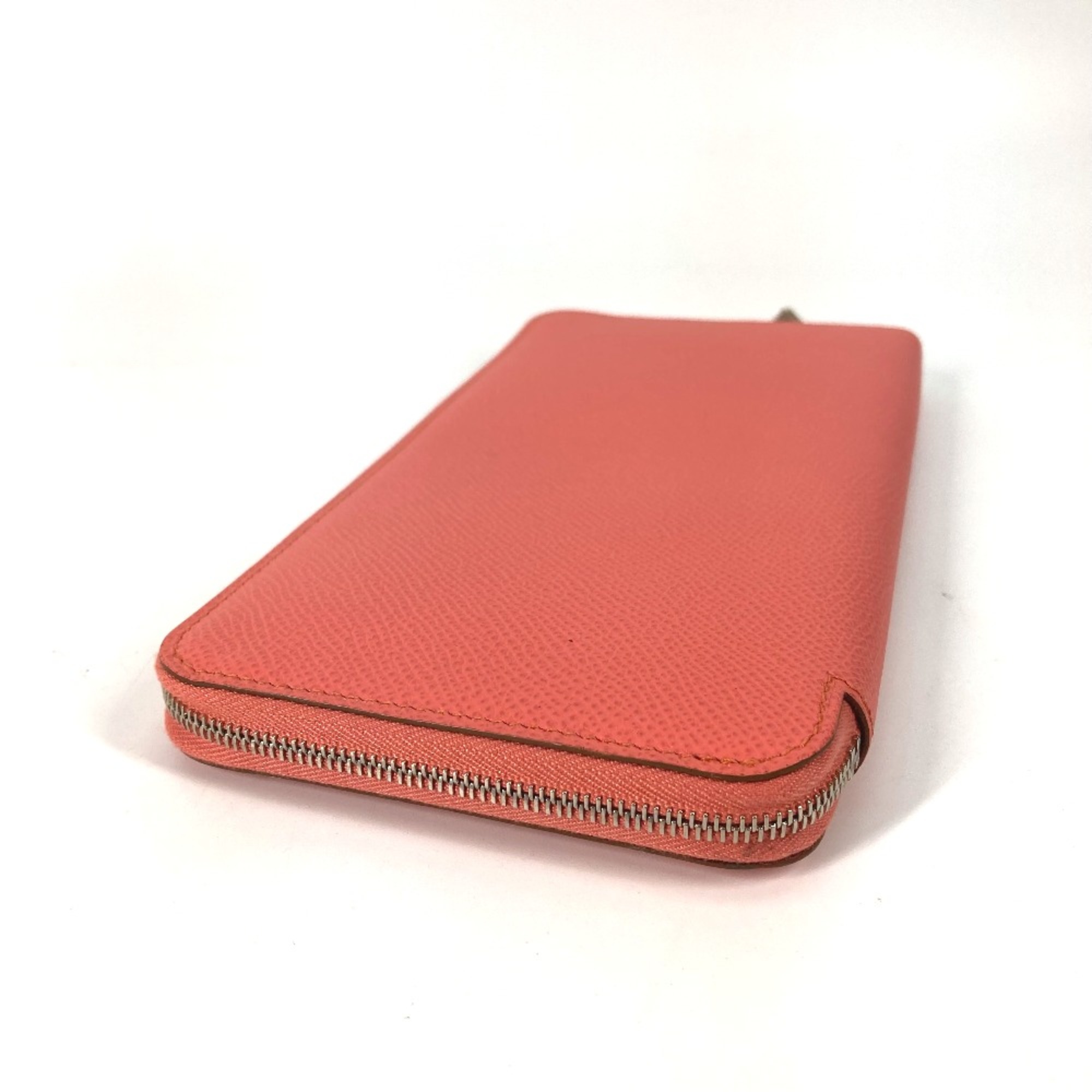 Hermes Azap Long Long wallet Zip Around Long Wallet Flamingo Pink Based