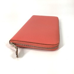 Hermes Azap Long Long wallet Zip Around Long Wallet Flamingo Pink Based