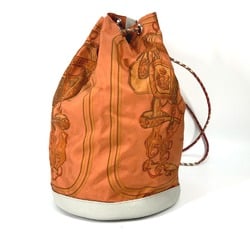 Hermes Shoulder drawstring bag Shoulder Bag Orange White