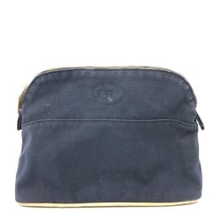 Hermes Cosmetics Pouch Pouch Navy GoldHardware