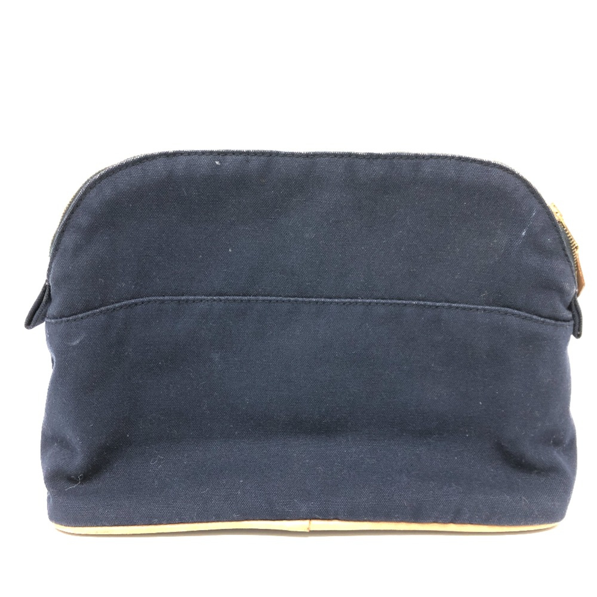 Hermes Cosmetics Pouch Pouch Navy GoldHardware