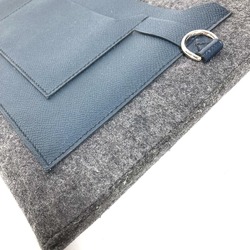 Hermes Bag Pouch Bicolor Clutch bag gray Navy