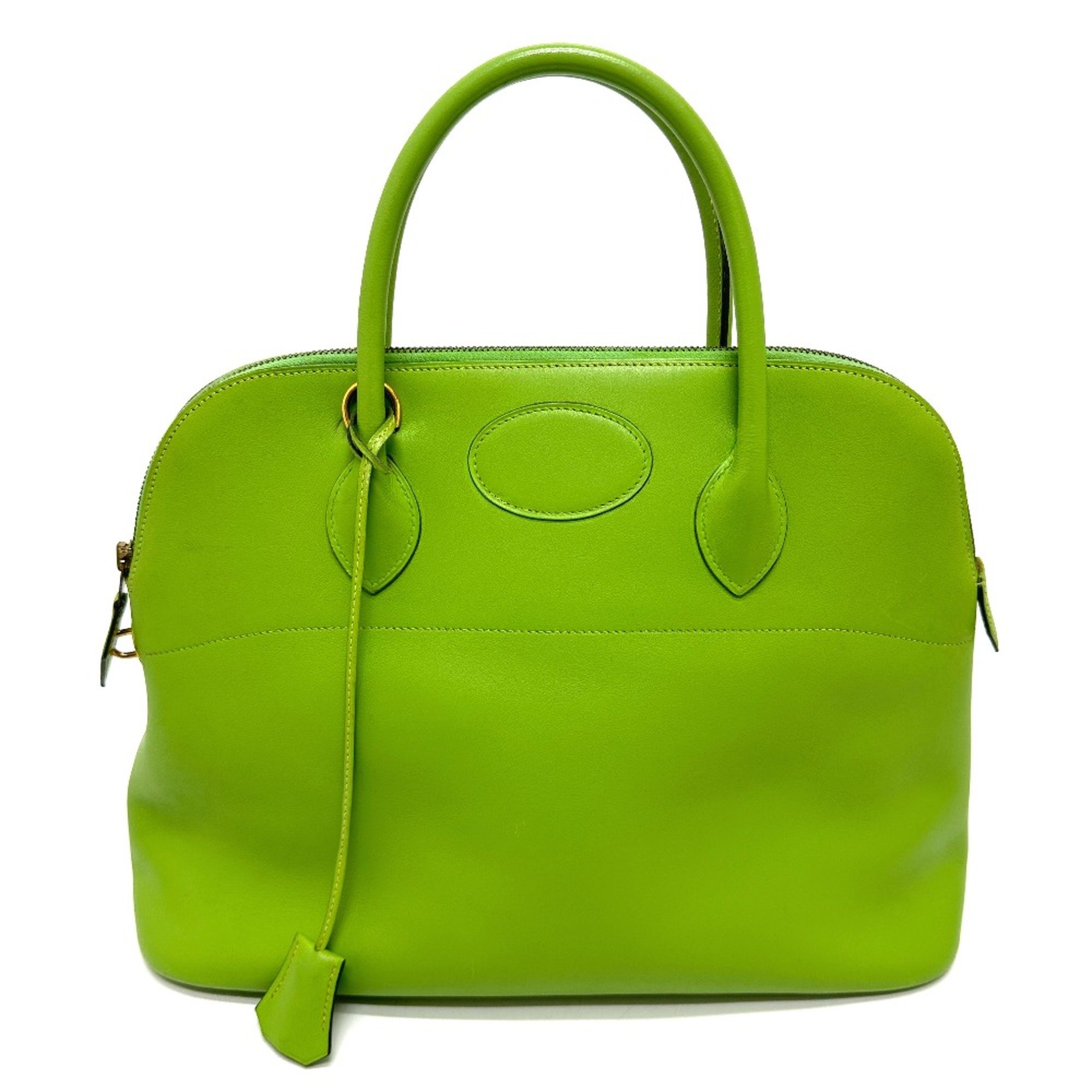 Hermes 2WAY bag Hand Bag Apple green Green