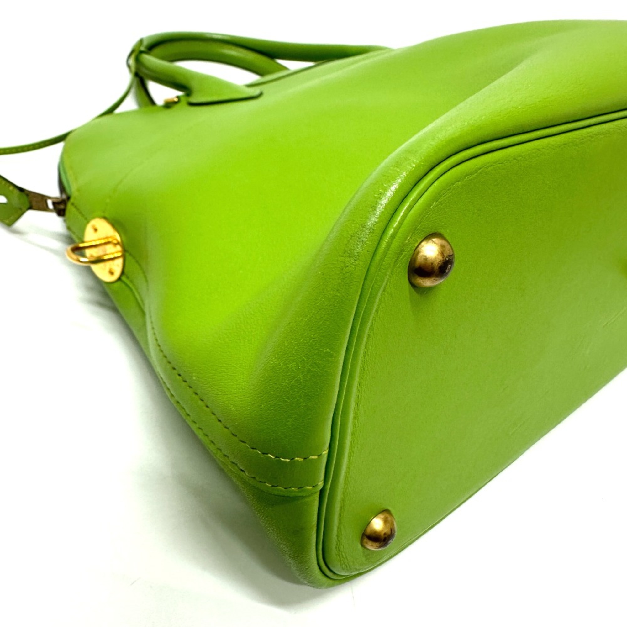 Hermes 2WAY bag Hand Bag Apple green Green