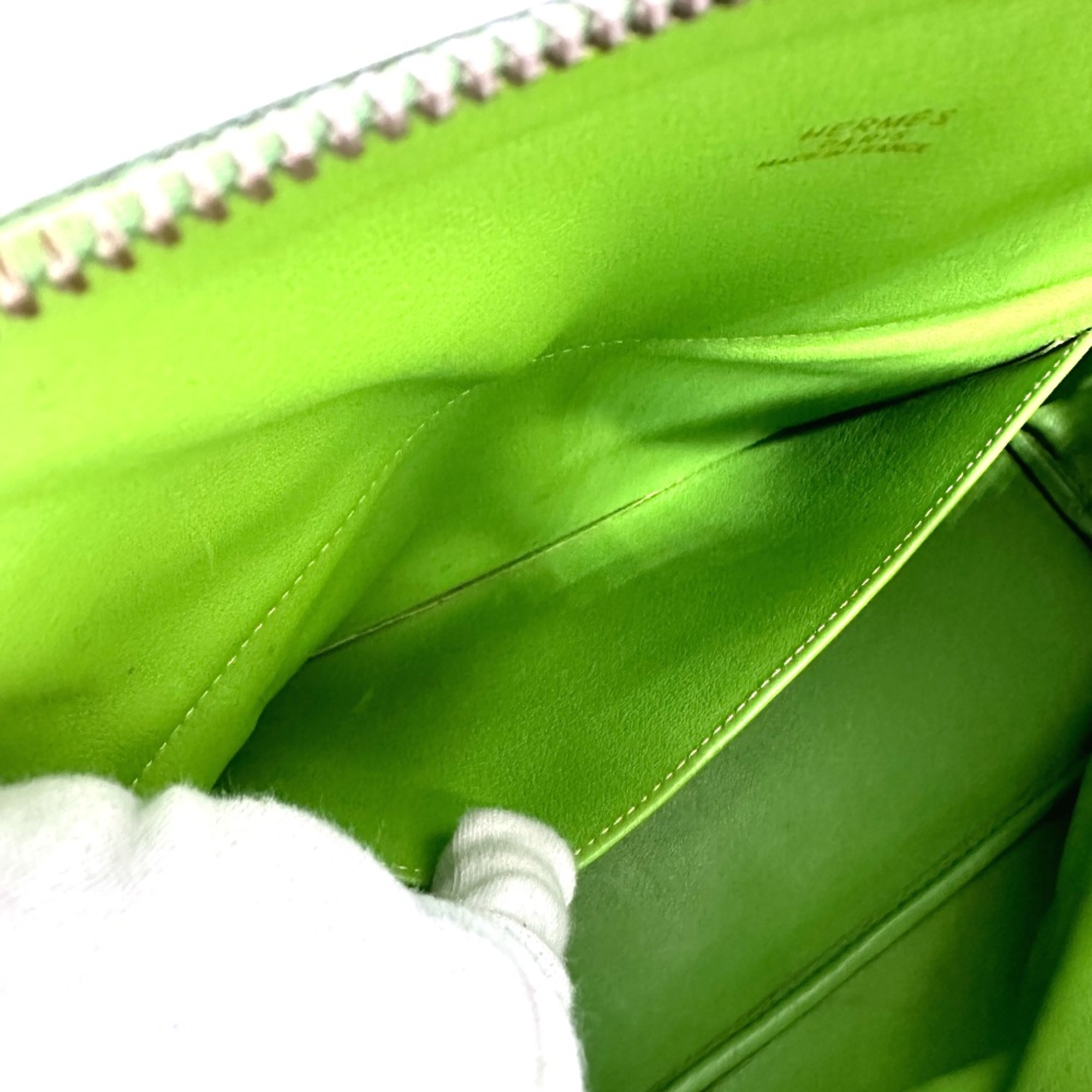 Hermes 2WAY bag Hand Bag Apple green Green