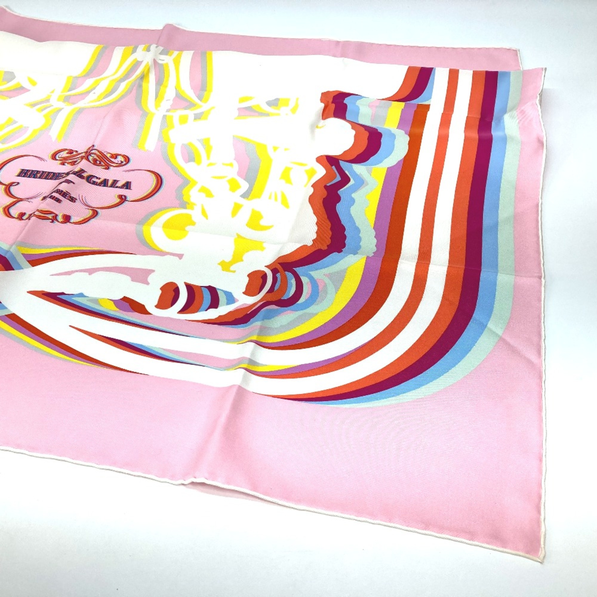 Hermes Brides de Gala Scarf pink