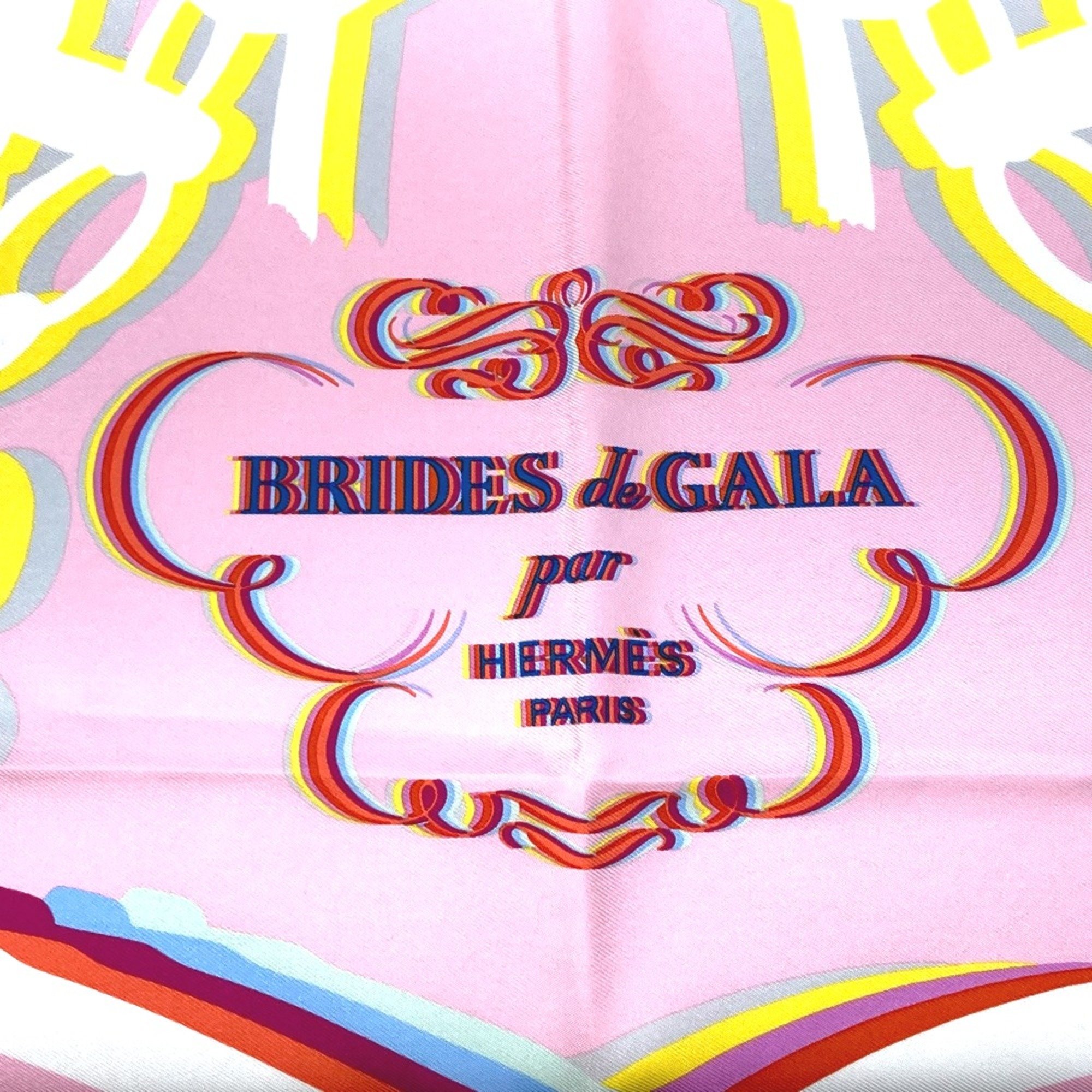 Hermes Brides de Gala Scarf pink