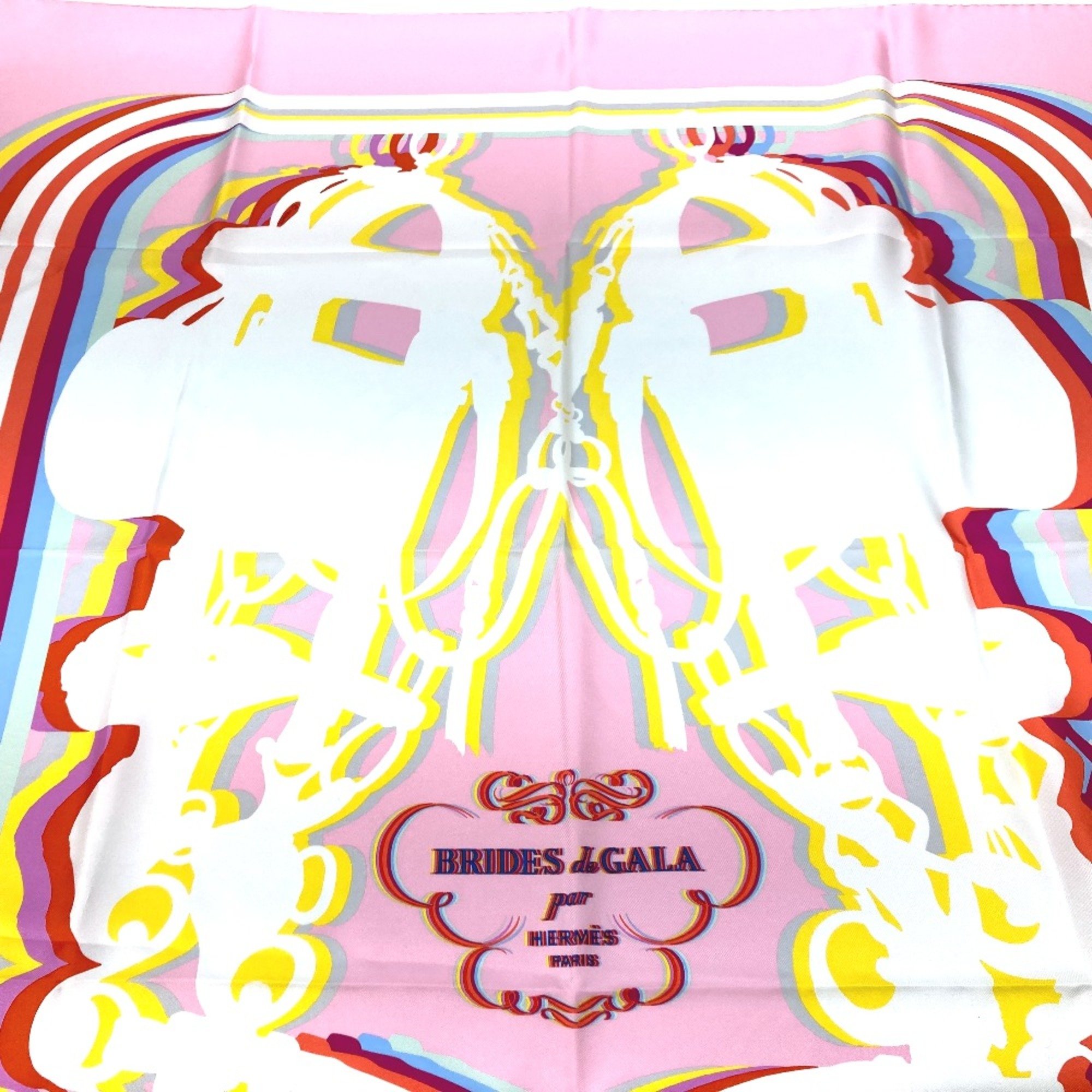 Hermes Brides de Gala Scarf pink