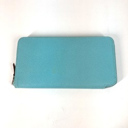 Hermes Azap Long Long wallet Zip Around Long Wallet Blue Atoll blue pink