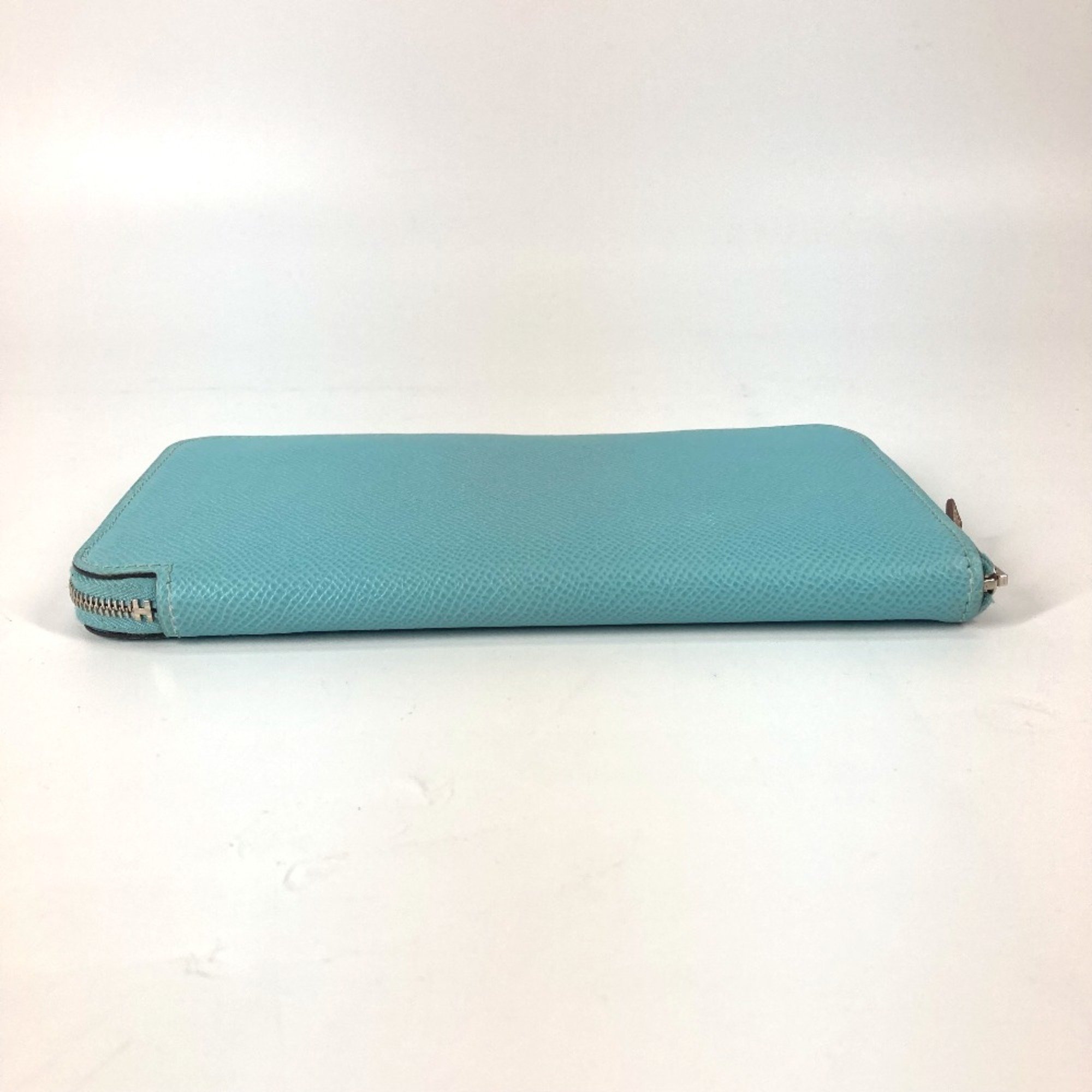 Hermes Azap Long Long wallet Zip Around Long Wallet Blue Atoll blue pink